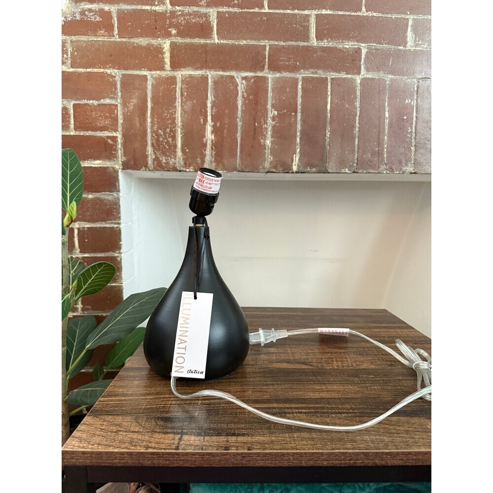 Black Teardrop Table Lamp Base